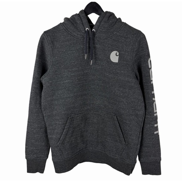 Carhartt Tops - Carhartt  Women's Relaxed Fit Midweight Logo Size XL Charcoal Gray Hoodie
